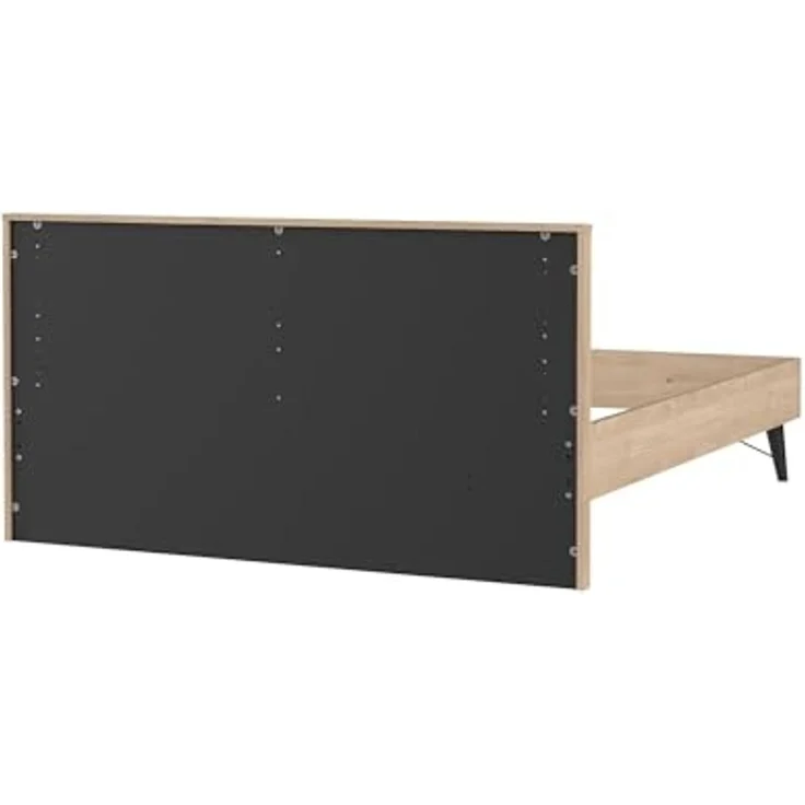 Dmora - Doppelbett Cariss, Struktur des Container-Betts, Sommier mit Verkleidung, Matratzenhalterstruktur, 207x173 h91 cm, helle Eiche – Bild 7