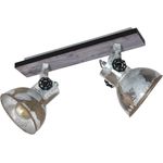 Eglo 49649 Deckenleuchte Spotleuchte BARNSTAPLE braun-patina, schwarz Zink E27 2X40W L:47,5cm B:9cm dimmbar