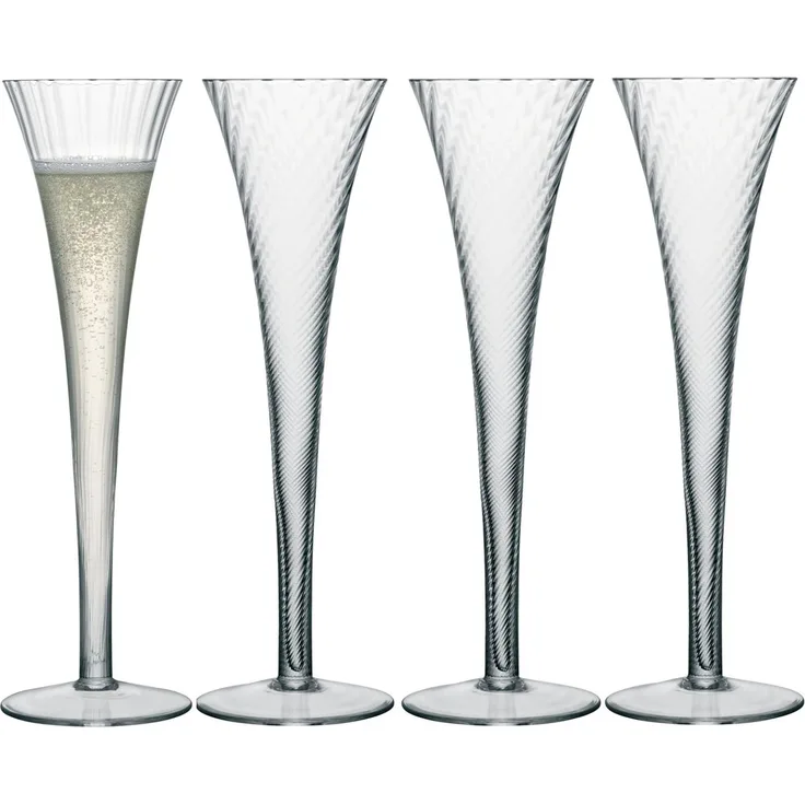 LSA International Champagnerflöten, 200 ml, durchsichtig, 4er-Set