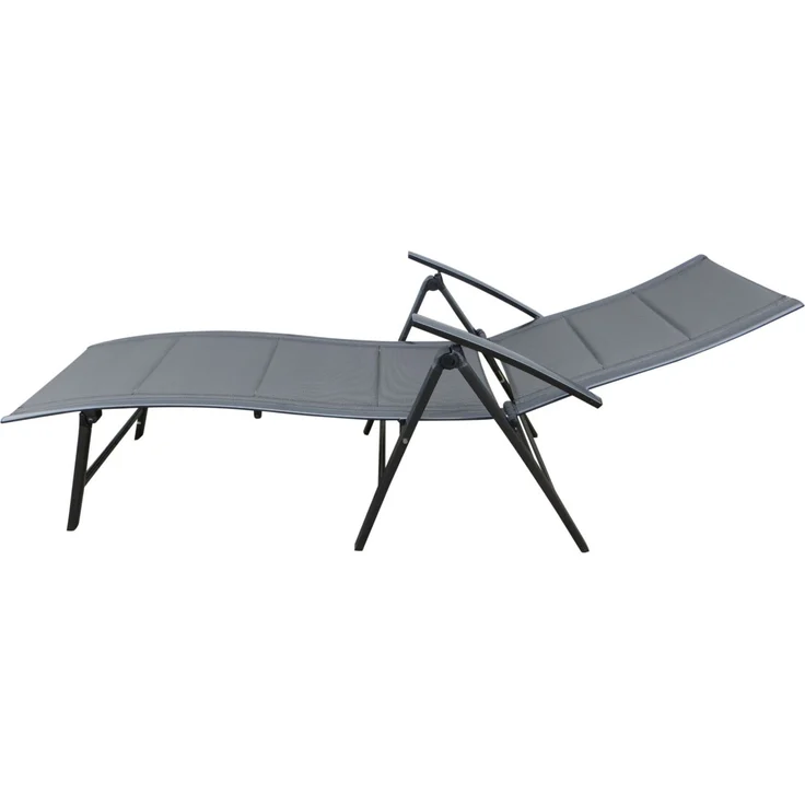 Mandalika Garden NOX Padded Alu-Sonnenliege Klappliege anthrazit / mixed-taupe – Bild 7