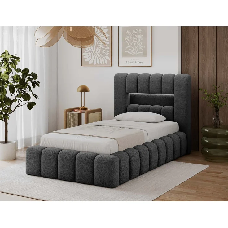 Bett Lamica 90x200 + Holzrahmen/Standardlift/ Box für Bettzeug – Royal – Bild 2