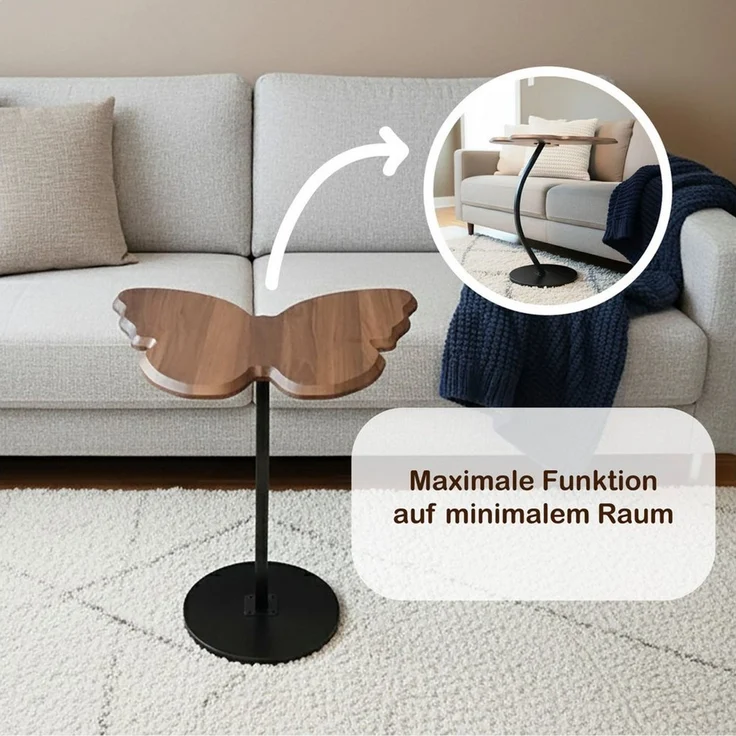 PEGSEN Beistelltisch Dekorativer Sofatisch - Couchtisch für Sofa & Bett Ablagetisch, hochwertige Materialien, vielseitig einsetzbar – Bild 1