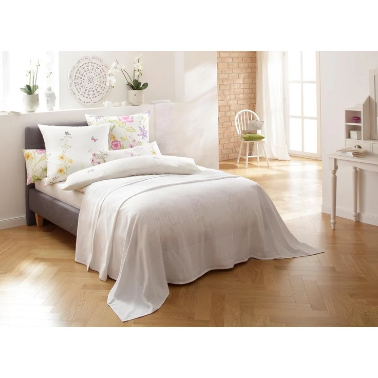 OTTO home Tagesdecke Mira, leichte Tagesdecke aus 100% Baumwolle, uni Überwurf, ohne Füllung – Bild 2