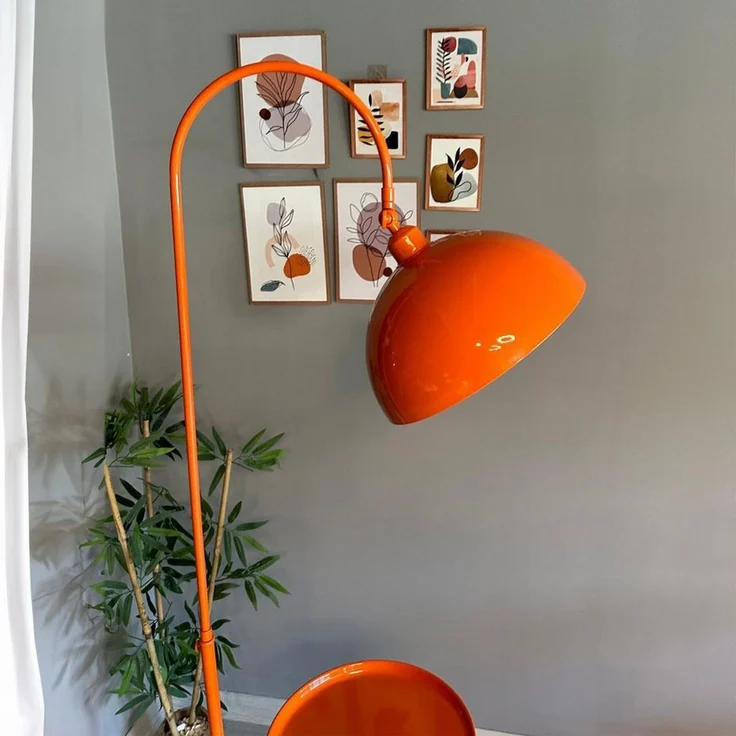 Bamyum Stehlampe Moderne Stehlampe aus Metall mit E27, verstellbarer Lampenschirm, ohne Leuchtmittel, E27, verstellbarer Lampenschirm, Stehluchte mit Ablage – Bild 3