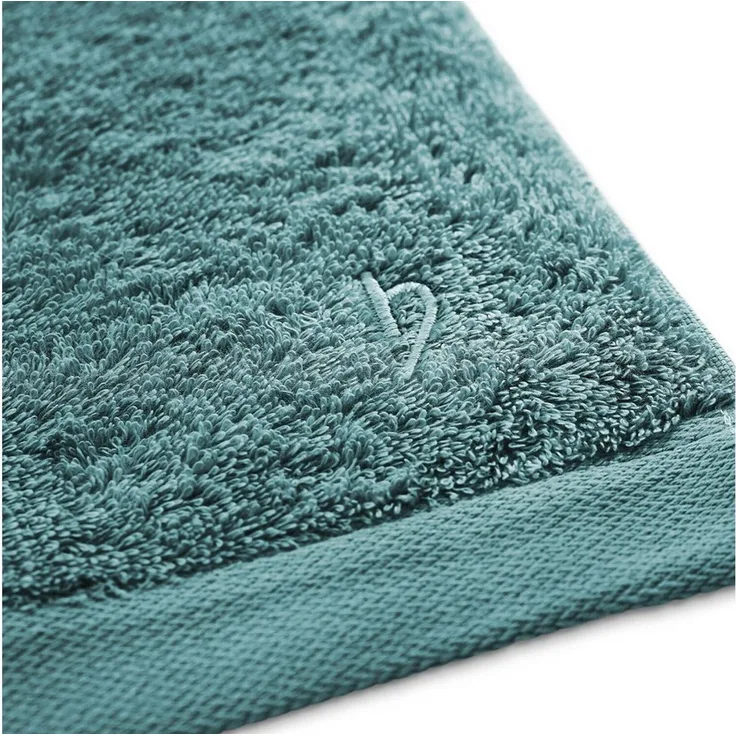 herzbach home Badetuch Pura 100x150 cm, 550g/m², Premium-Qualität, 100% Baumwolle, einfarbig