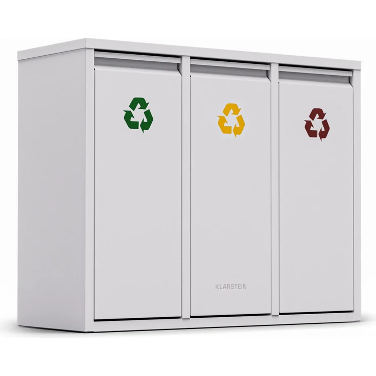 Klarstein Mülleimer Ordnungshüter 3, Mülleimer 3 Fach Treteimer Trash Bin Schwarz – Bild 8