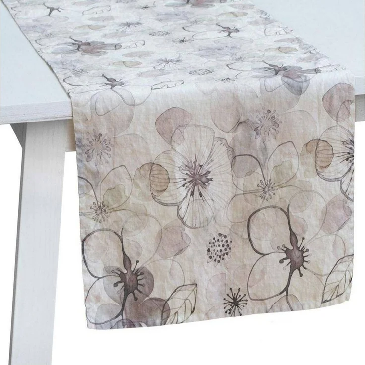 PICHLER Tischläufer Tischläufer Waterblossom Natur 50 x 150 cm – Bild 2