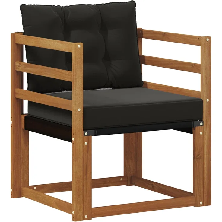 vidaXL 2 Stück Outdoor-Sofagarnitur Massives Akazienholz und Textilene 3436288