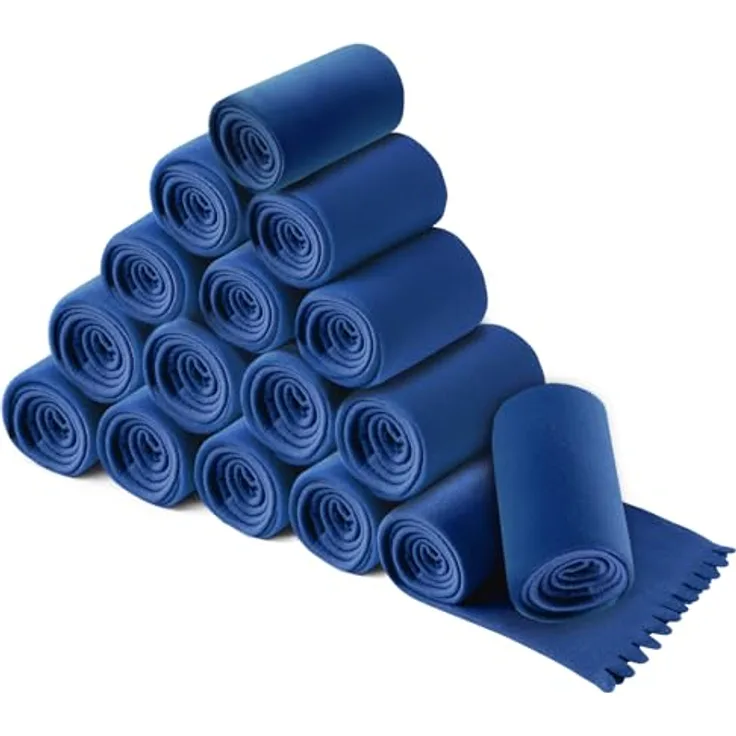 wometo Fleecedecke Wave, Blau, 120x160 cm, Oeko-Tex® zertifiziert, pflegeleicht, ideal für Innen- und Außenbereich