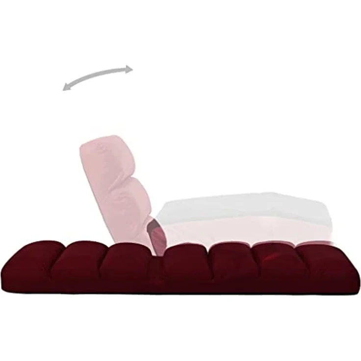 vidaXL Bodenstuhl Faltbar Weinrot Kunstleder 325249 – Bild 5