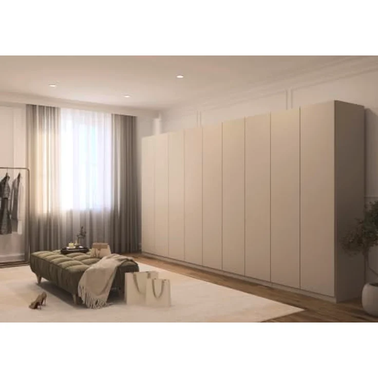 Rauch Möbel LUNIK, Kleiderschrank, Farbe Beige, Breite 405 cm | Schrank mit patentiertem Schnellmontagesystem, 9-türig, Push-to-open-Funktion, Zubehör Premium, Schlafzimmer, Ankleide – Bild 4
