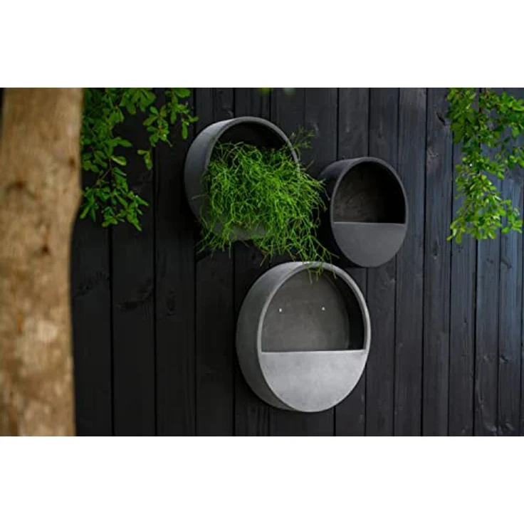 finestgreen Pflanzkübel Hanging Wally Wandgefäß, aus Fiberstone, wasserdicht, frostfest und UV-beständig – Bild 3
