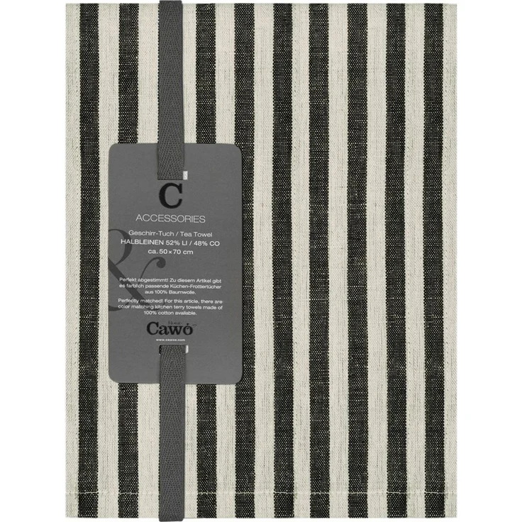 Cawö Home Geschirrtuch Linen Classics Streifen 537, (1-tlg) – Bild 2