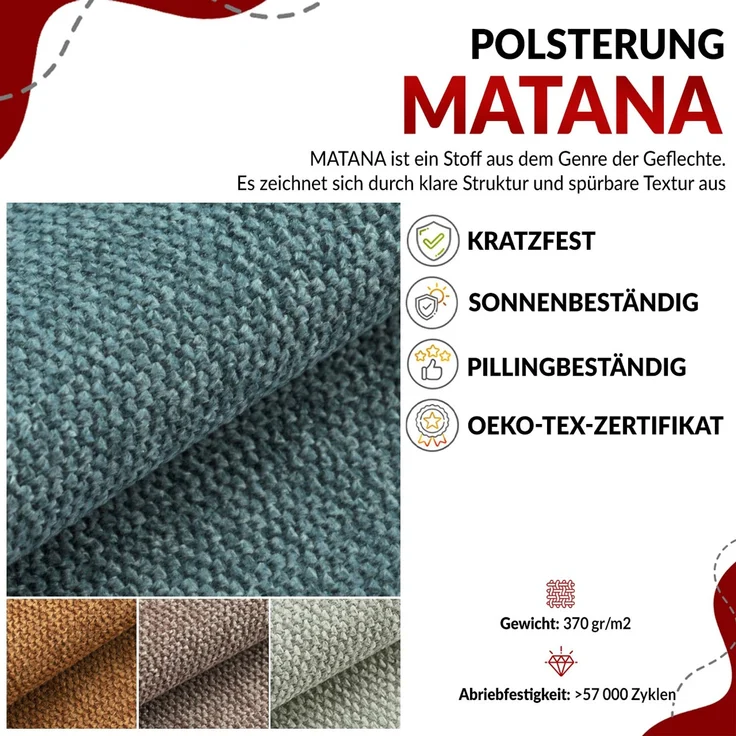 U-förmiges Ecksofa mit Schlaffunktion, Bettkasten und losen Kissen, zwei Armlehnen - TRENTINO U - Grau Stoff – Bild 7
