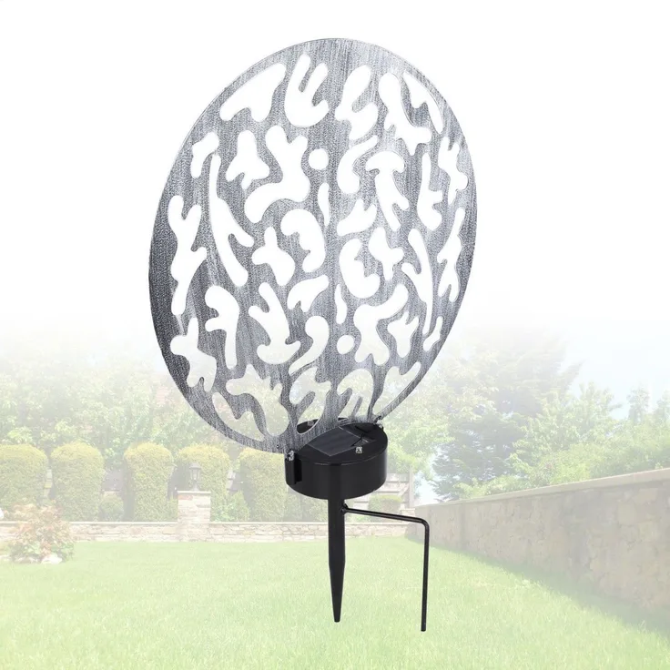 Solarleuchte Garten Scheibe 30cm Solarlampe Außen Leuchte Solar mit Pflegetuch