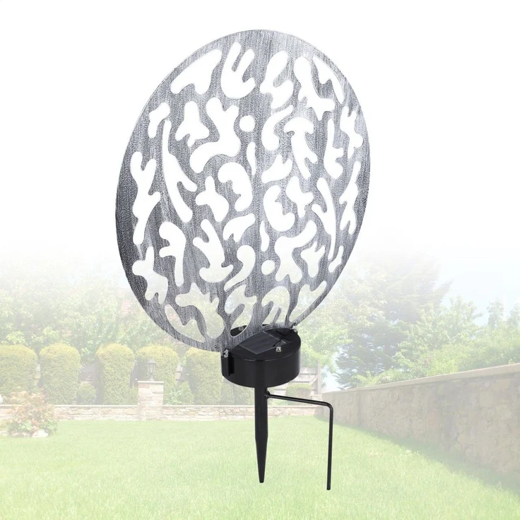 Solarleuchte Garten Scheibe 30cm Solarlampe Außen Leuchte Solar mit Pflegetuch – Bild 1