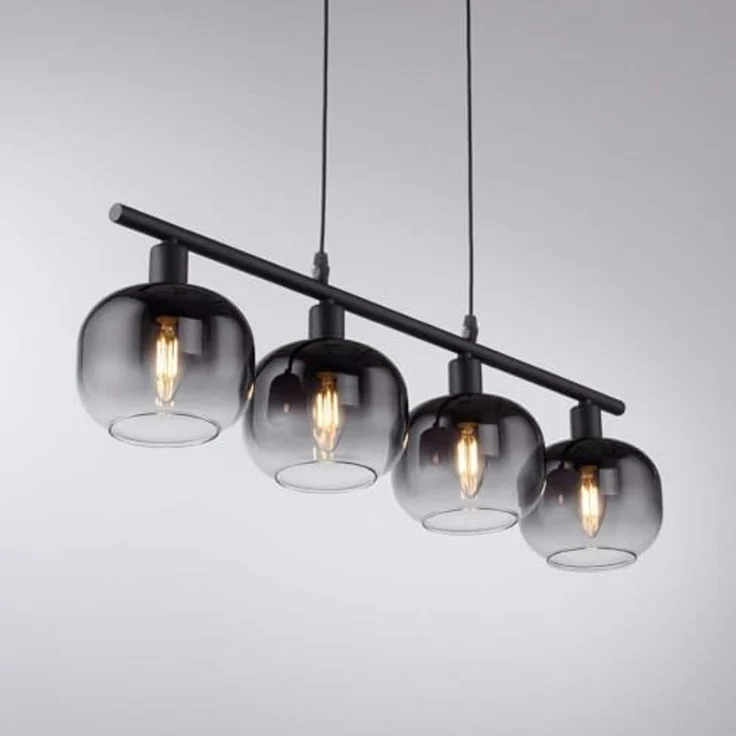 JUST LIGHT 15421-18 Pendelleuchte ZEA 4-flammig schwarz rauchglas – Bild 7