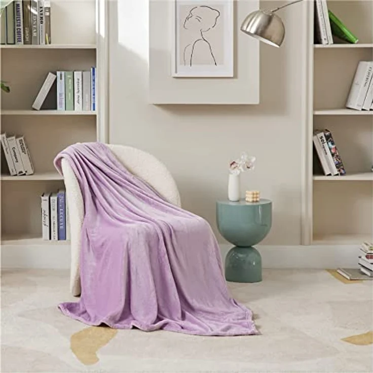 BEDSURE Kuscheldecke Flauschig Decke Fleecedecke - Wohndecke Warm Winter Weich, Sofadecke Kleine, Decke Couch Blanket, Kuscheldecke Kinder, Wohn&Kuscheldecken 130x150 cm, Sofa überwurfdecke Lilla – Bild 6
