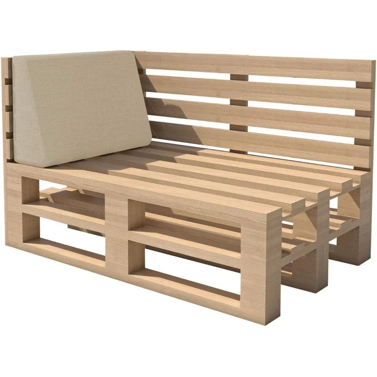 chilly pilley Palettenkissen Gartenkissen Palettenauflage Palettenpolster Indoor Outdoor Waschbar Abnehmbar Sitzkissen Rückenkissen (Seitenkissen 60 x 40 x 10/20, Creme) – Bild 1