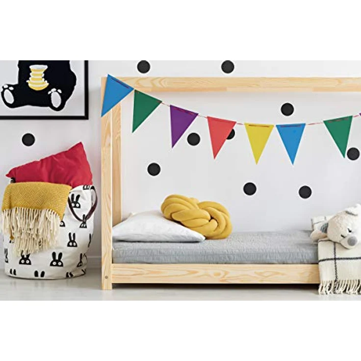 Selsey DALIDDA – Kinderbett Himmelbett mit Lattenrost Kiefernholz skandinavisch naturbelassen, 90x190 cm – Bild 4