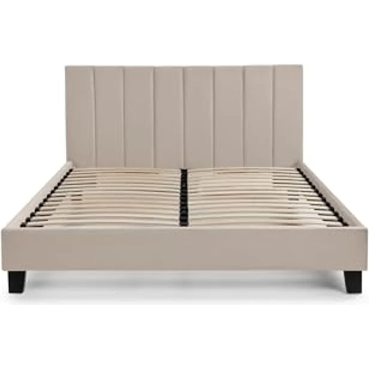 Julian Bowen Rosa cremefarbenes Samt, gepolstert, 150 cm, Kingsize-Bett – Bild 7