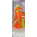 Turm für Etagenbett und Hochbett Grün/Orange