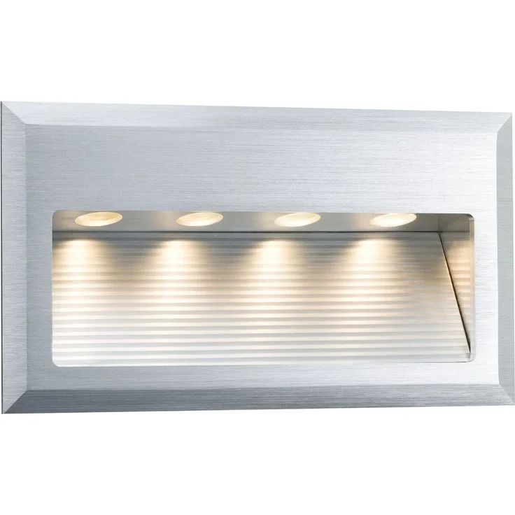 Paulmann Special Einbauleuchten Set Cross Wand LED 4W 6VA 230V 10x18cm Alu gebürstet/Alu3420 – Bild 3