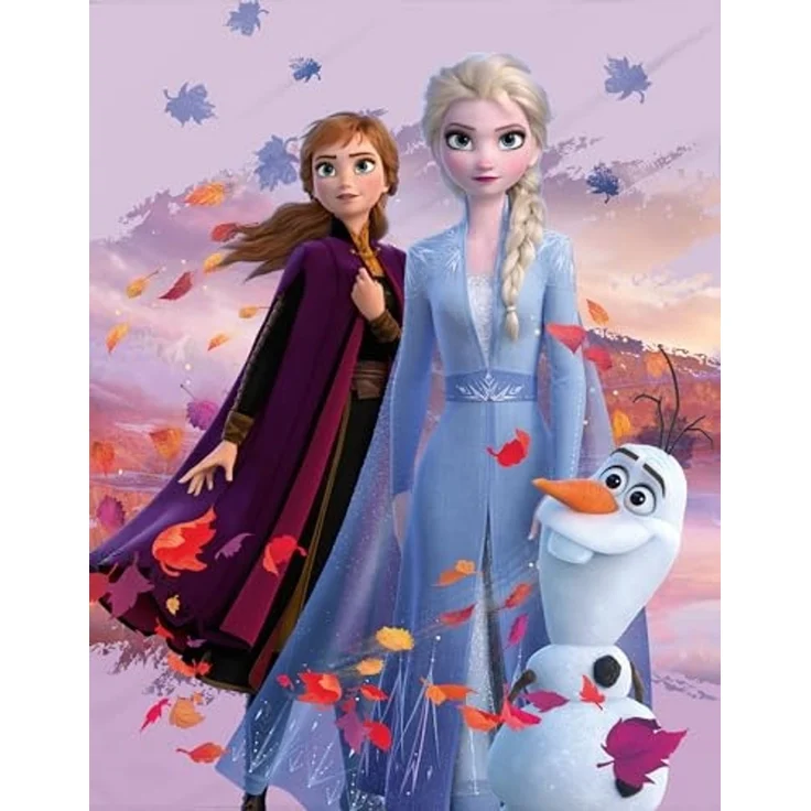 BERONAGE Tagesdecke Frozen Die Eiskönigin Decke Dreamteam 130x170 cm Kuscheldecke, passend zur Bettwäsche, ideal für Sofa, Couch, Bett, Auto, Camping – Bild 1