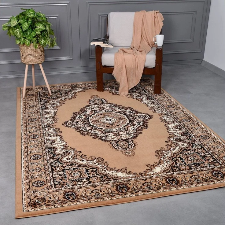 Vimoda Orientteppich Klassich Orientalisch Vintage Wohnzimmerteppich, rechteckig, Höhe: 6 mm, mit Kunstvollem, Klassisch, mit Bordüre, Läufer Wohnzimmer – Bild 1