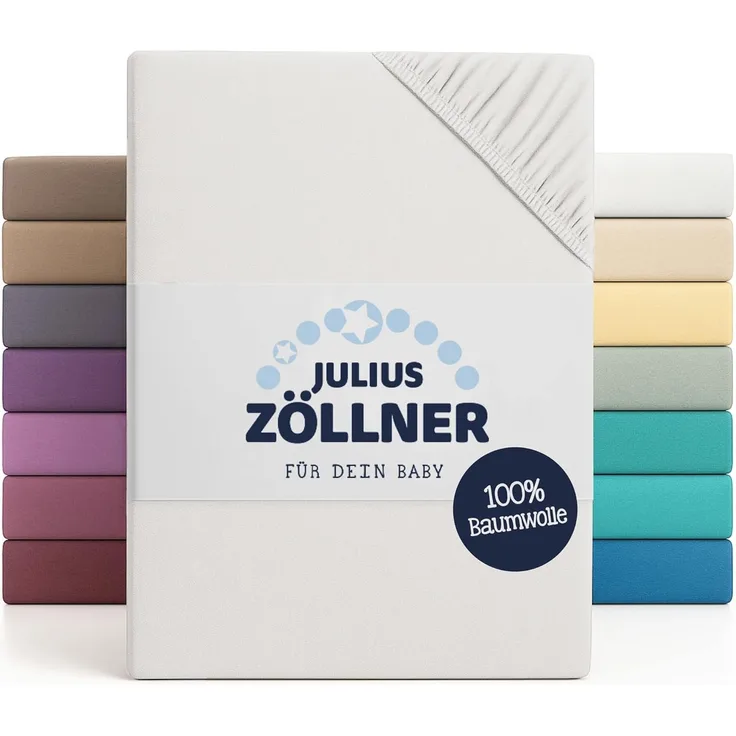 Julius Zöllner Jersey Doppelpack Spanntücher 50/100, weiß