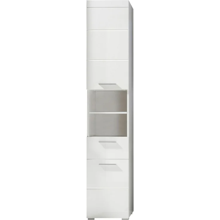 trendteam smart living - Hochschrank Badezimmerschrank - Bad - Amanda - Aufbaumaß (BxHxT) 37 x 190 x 31 cm - Farbe Weiß Hochglanz - 139310101 – Bild 1
