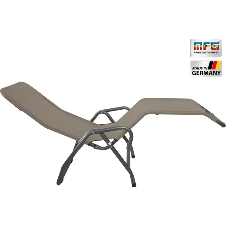 MFG 'Pool 3' Bäderliege klappbar, Textilbezug taupe, 190 x 55 cm – Bild 5