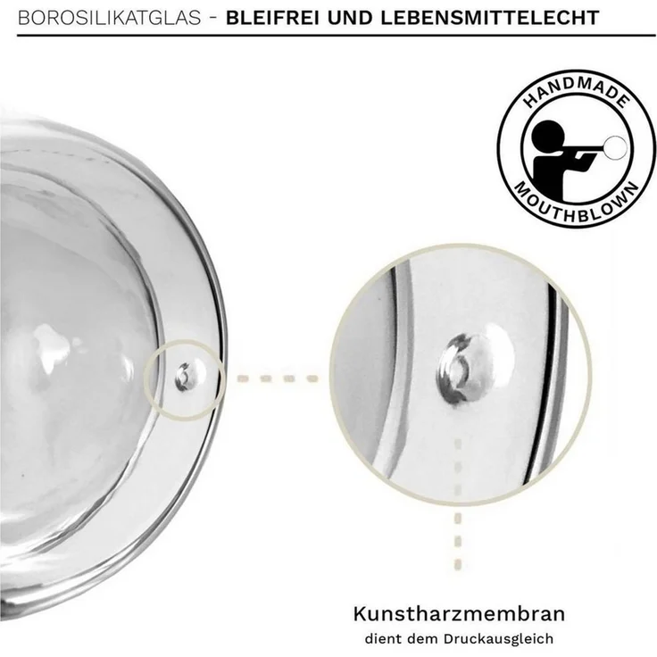Creano Teeglas Thermo-Glas Hummi in Blau, Borosilikatglas, 1-teilig – Bild 3