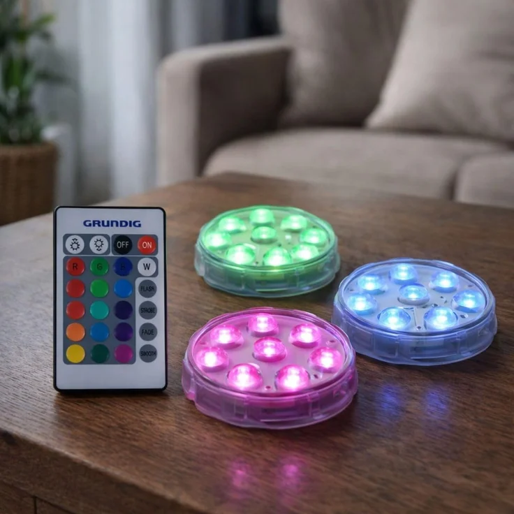 EDCO LED Leuchten 3er Set GRUNDIG - Diele & Wohnzimmer & Kinderzimmer & Badezimmer & Küche & Schlafzimmer in Weiss – Bild 8