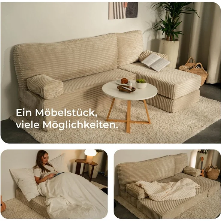Masseno Ecksofa NOTIA modulares Boneless Sofa mit Schlaffunktion – Bild 4