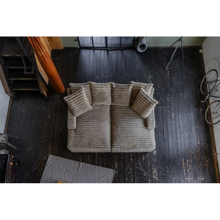 KAWOLA Big-Sofa CADY Cordsofa taupe - Entspannung pur - Wohnzimmer Couch, Megacord, Riesensofa, 248 cm, inklusive Kissen, stilvolle Einrichtung – Bild 3