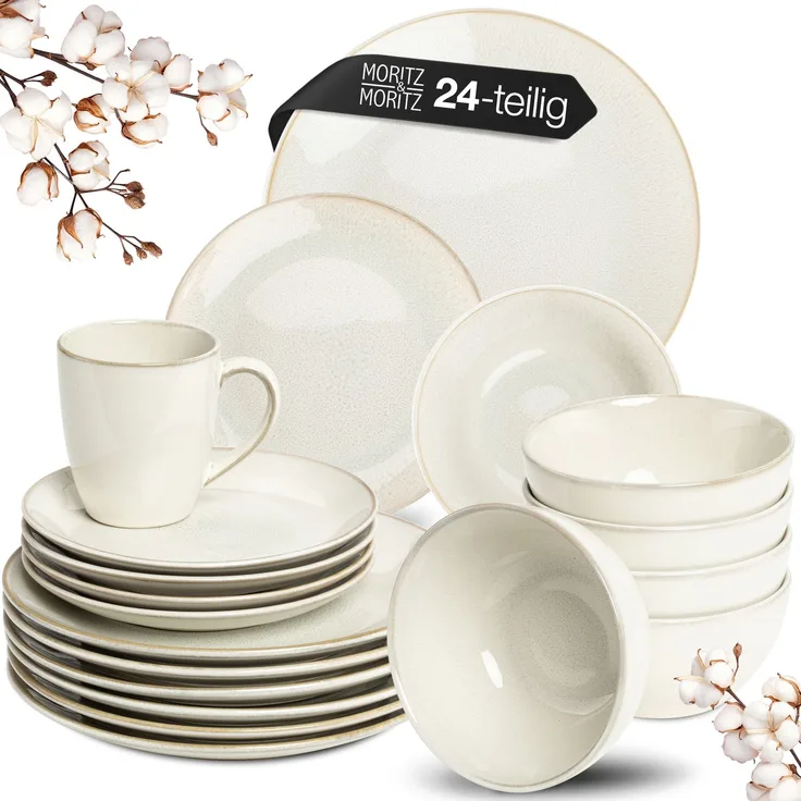 Moritz & Moritz SENSE beige Geschirrset 24 stk.