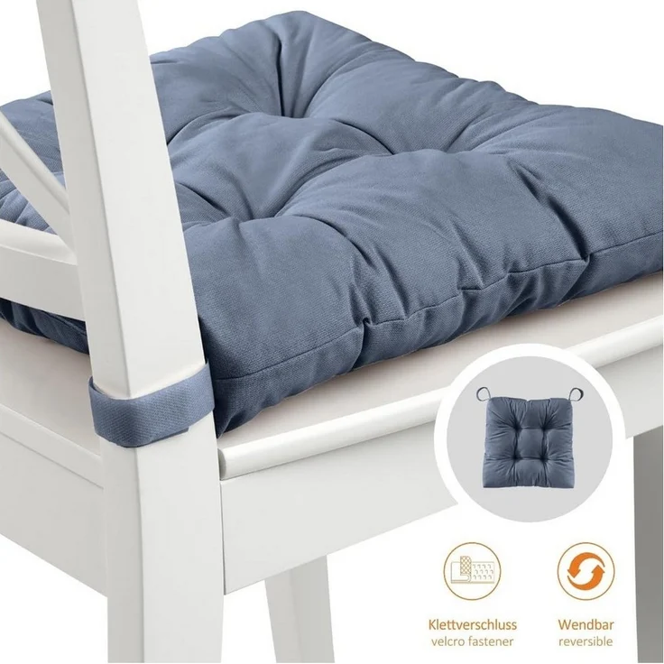 sleepling Stuhlkissen Eva, für Indoor und Outdoor, mit Klettverschluss, abriebfest und langlebig – Bild 2