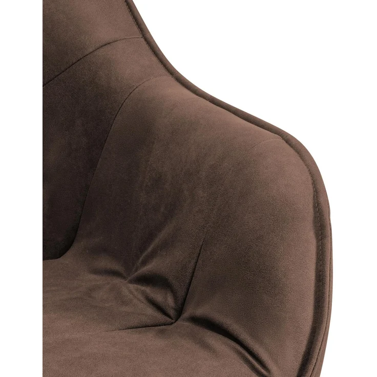 CLP Esszimmerstuhl drehbar mit Armlehne Russel, Küchenstuhl in Samt oder Stoff - Farbe:braun;Material:Vintage Stoff – Bild 7