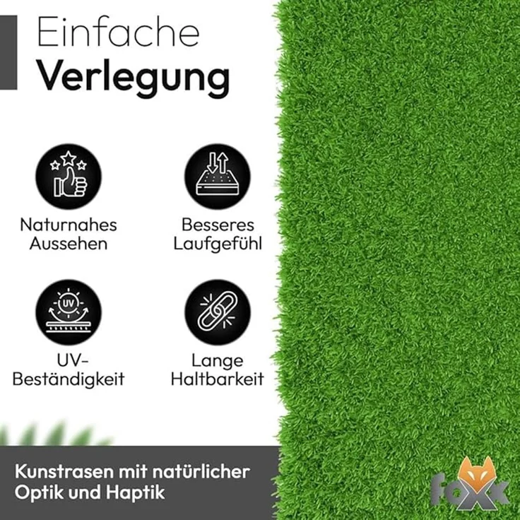 Foxx Kunstrasen, 10 mm, 1x2m – Bild 6
