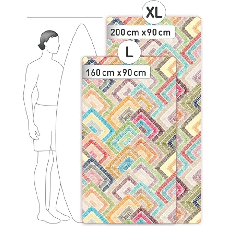 Fit-Flip Strandtuch XXL Mikrofaser, leicht und schnelltrocknend, sandfrei und schmutzabweisend – Bild 4