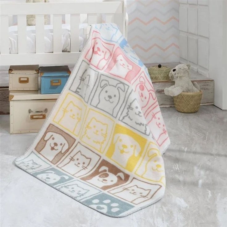 Babydecke 90x120 cm - flauschig weich - Kuscheldecke, SEI Design – Bild 4
