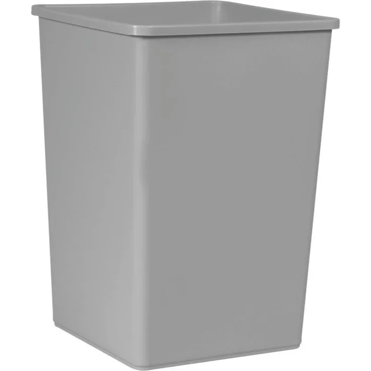 Rubbermaid 35 gal Square Untouchable Trash Can - Grey
