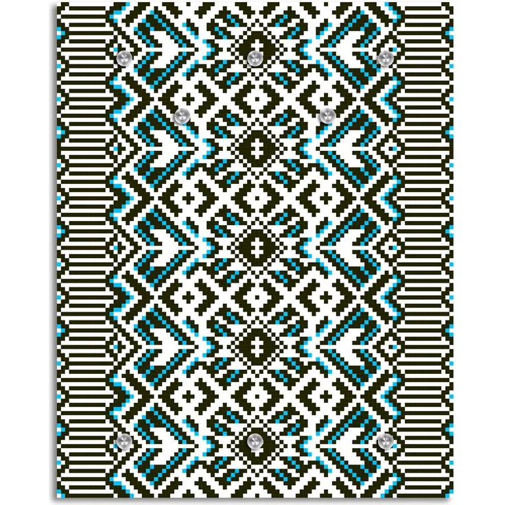 Queence Garderobe - "Adolphe" Druck auf hochwertigem Arcylglas inkl. Edelstahlhaken und Aufhängung, Format: 100x120cm
