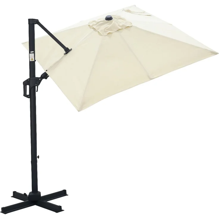 Gardissimo DAVID Alu Ampelschirm 210x210cm Pendelschirm UV50+ natur – Bild 7