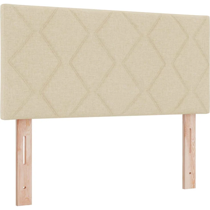 vidaXL Ottoman Bett mit Matratze mit Kopfteil Creme 90 x 200 cm Stoff 3456383 – Bild 4