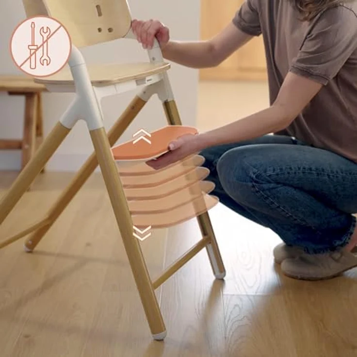 lionelo Hochstuhl CELIA (3-in-1-Hochstuhl Komplettset), 3in1/Einhandverstellung/Kunstleder/Tablett/Babyset enthalten – Bild 13
