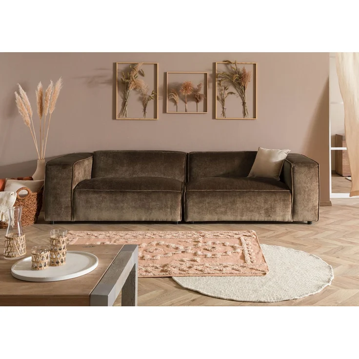 Sofa 3-Sitzer 286x103x69 Cord taupe VALENCIA – Bild 9