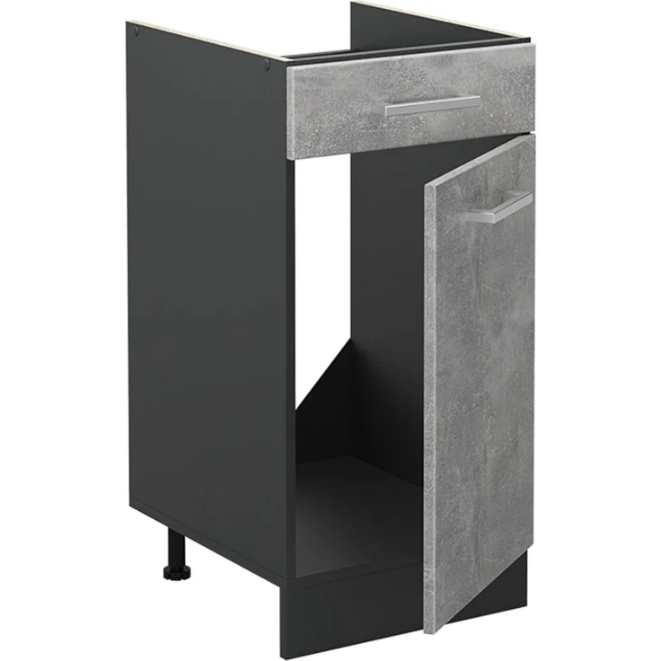 Küchenunterschrank R-Line Beton/Anthrazit 40 cm ohne Arbeitsplatte Vicco – Bild 3