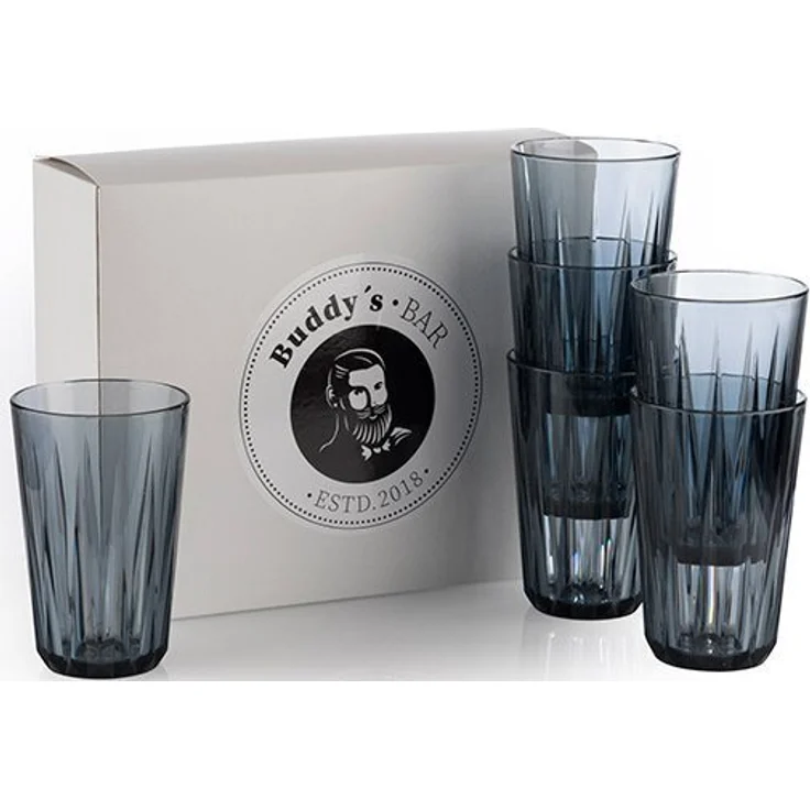 Buddy's Becher Buddy´s Bar, 6-tlg, Kunststoff, 6er Set, Tritan Kunststoff, Kristallglas-Optik, wiederverwendbar – Bild 4
